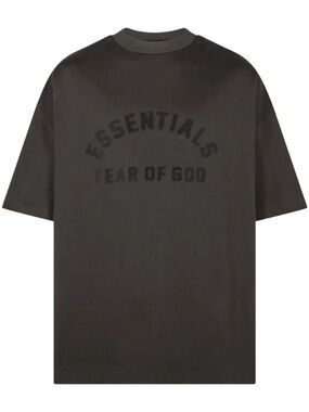 ESSENTIALS Fear of God mock neck tee in black- size medium